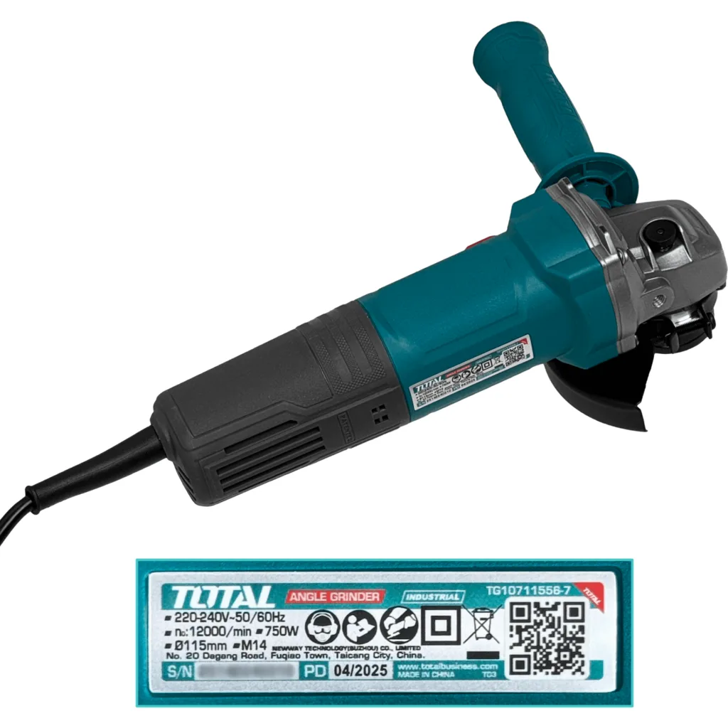 Imagen 1 de TOTAL 115mm 4-1/2pulgadas Esmeril 750W 240VAC M14 Indust TG10711556-7