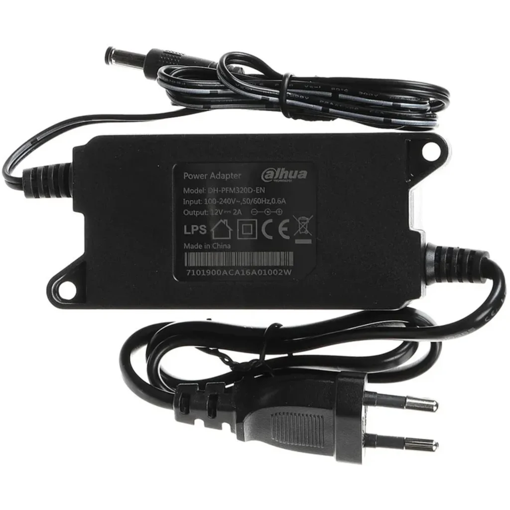 Fuente de Poder Dahua 12V 2AMP (USO INT/EXT.)
