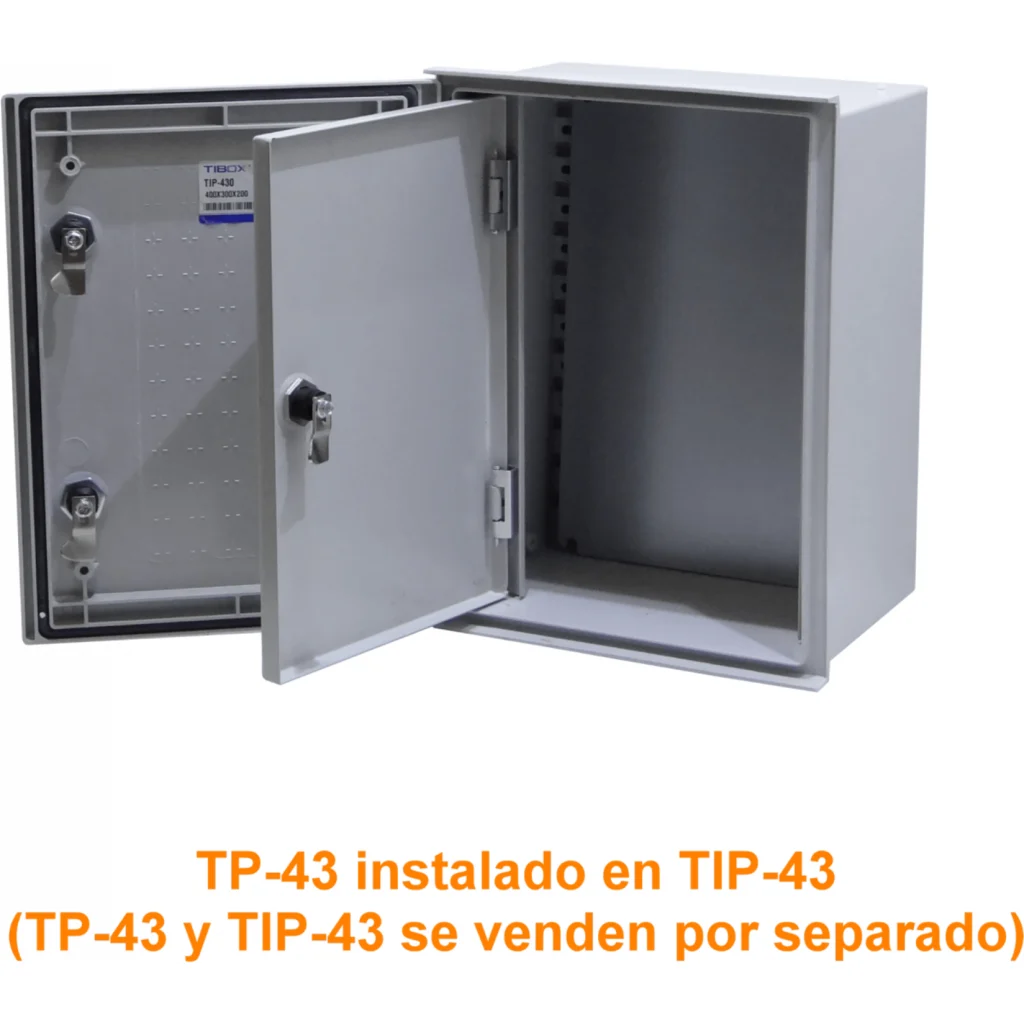 Imagen 2 de TIBOX 365x245mm Contrapuerta Metalic p/Tablero Gabinete 400x300 TIP-43
