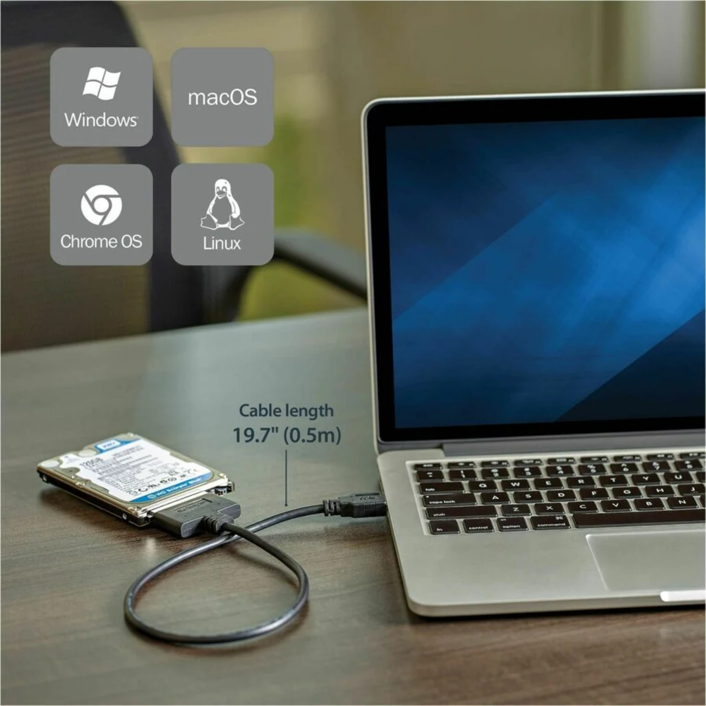 Imagen 2 de StarTech.com USB 3.1 Gen 2 (10Gbps) Adapter Cable for 2.5in SATA SSD/HDD Drives 