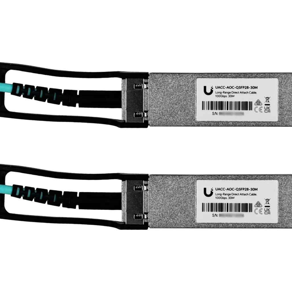 Imagen 2 de UI 30mt QSFP28-100Gbps Cable 3mm Fibra-MM Directa AOC-QSFP28-30M