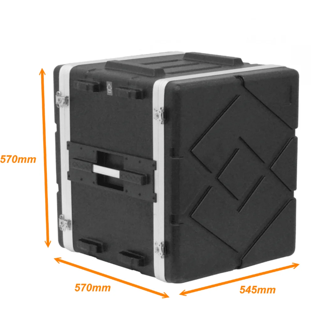 Imagen 3 de 12U/57cm Fondo-42cm Rack Portatil 2-tapas Plastico para Exterior Negrp