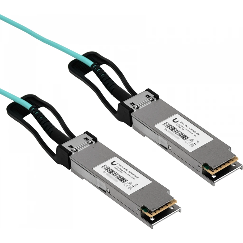 UI 30mt QSFP28-100Gbps Cable 3mm Fibra-MM Directa AOC-QSFP28-30M
