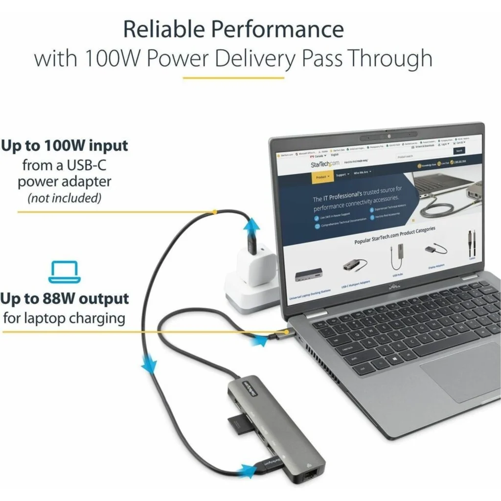 Imagen 4 de Docking Station StarTech Mini Dock USB-C a HDMI SD/mSD 2*USB3.0 LAN USB-C Gris