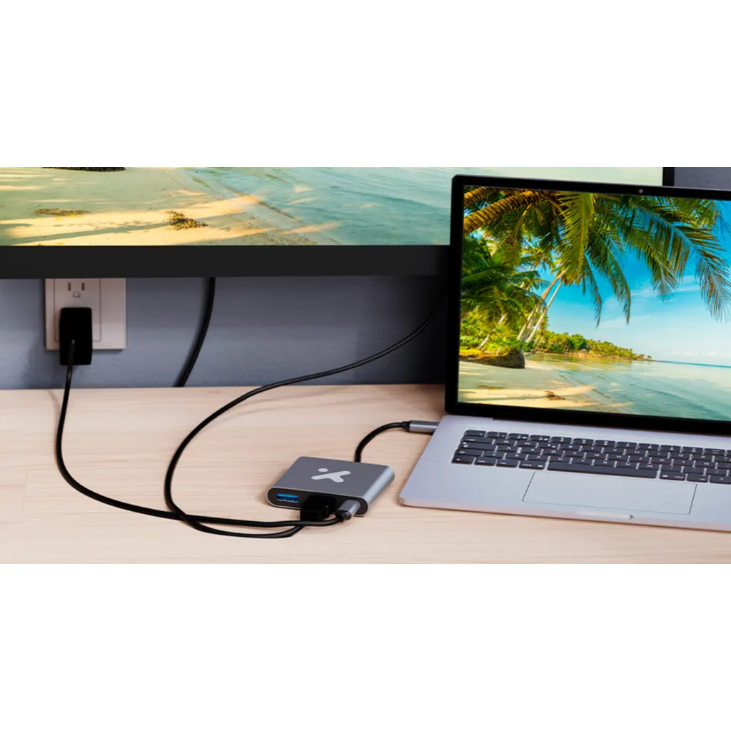 Imagen 6 de Adaptador Multipuertos XTech XTC-566, 3en1 USB-C a HDMI USB-C USB-A3.0
