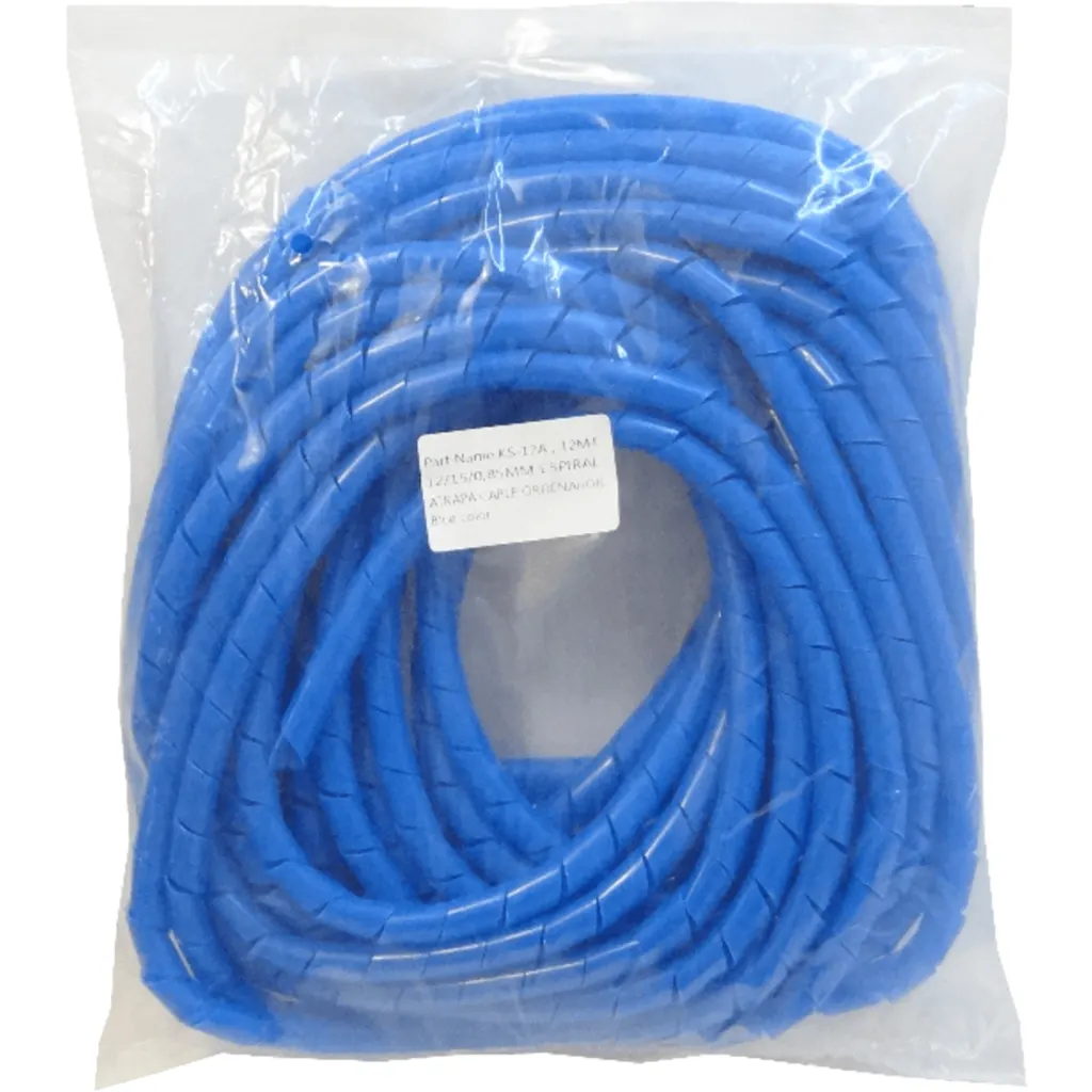 Imagen 1 de PE Azul 12mt 12/15/0,85mm Espiral Atrapa Cable Ordenador