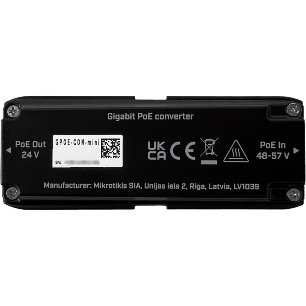 Imagen 5 de MIKROTIK 2.5Gbps 48V-in(48-57V)-af/at 24V-out 24W Convertidor PoE-RJ45