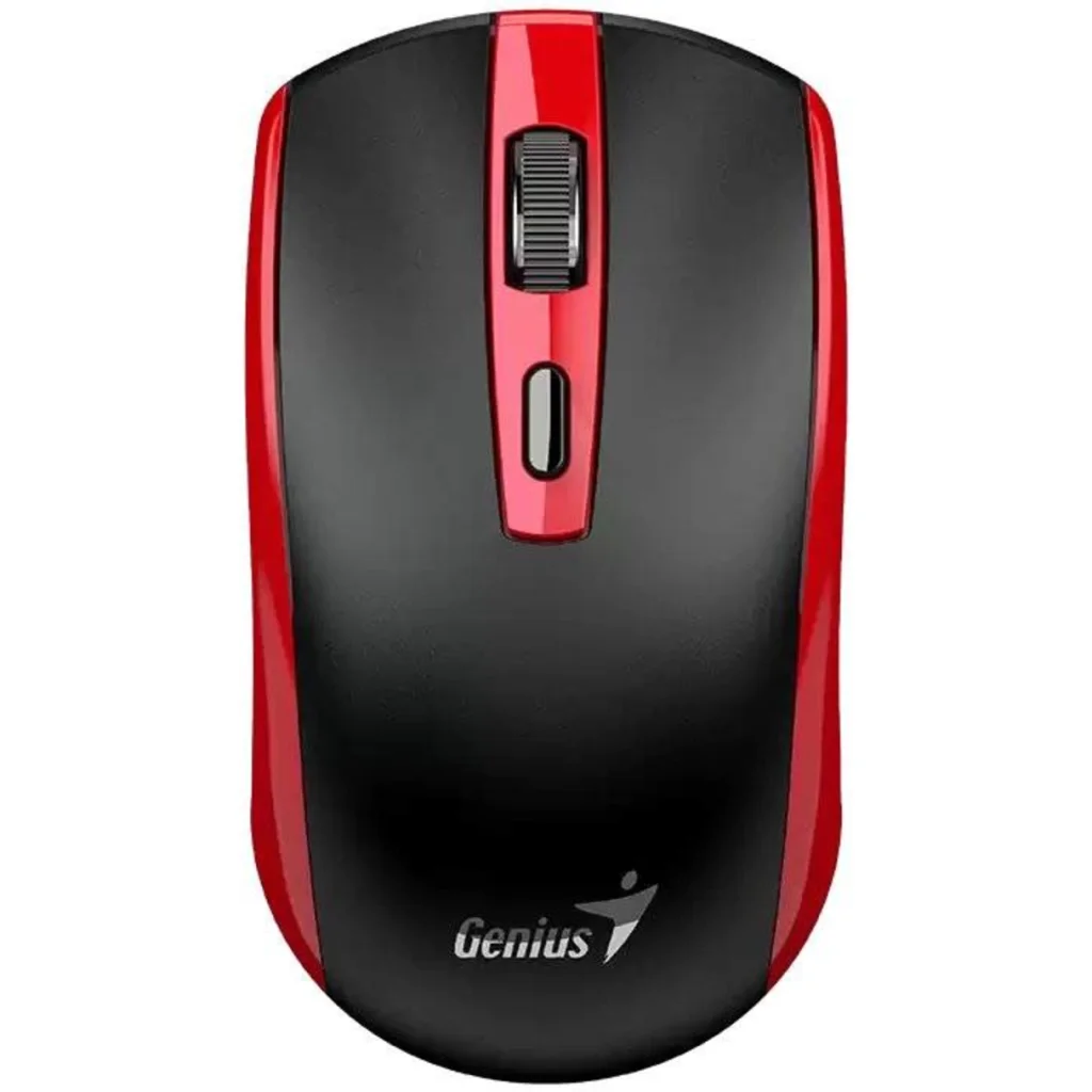 GENIUS MOUSE INALAMBRICO 2,4GHZ COPILOT RECARGABLE TYPE-C RED-ECO-8150-RD