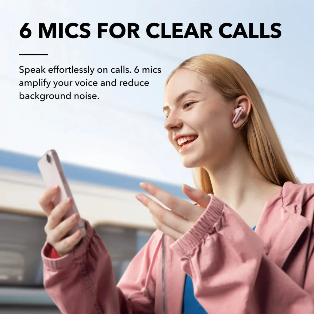 Imagen 9 de Audifono True Wireless Noise Cancelling Liberty 4 NC Soundcore rosa 2