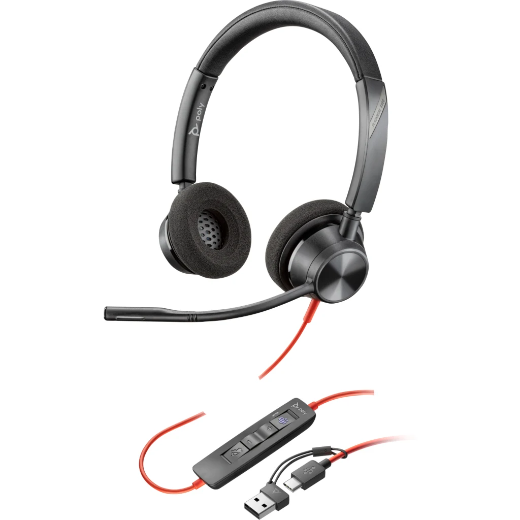 Imagen 4 de Audífonos Alámbricos Poly Blackwire 3320, Microsoft Teams Certf. USB-C/A adapt.