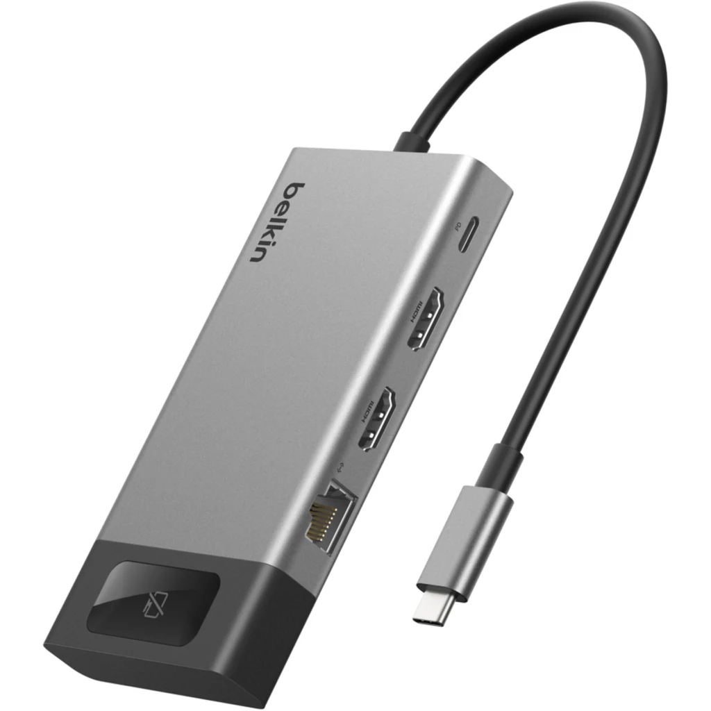 Imagen 2 de HUB Belkin INC027DQSGY, 8en1 USB-C a 2*USB-C USB-C PD 2*USB-A3.0 2*HDMI LAN