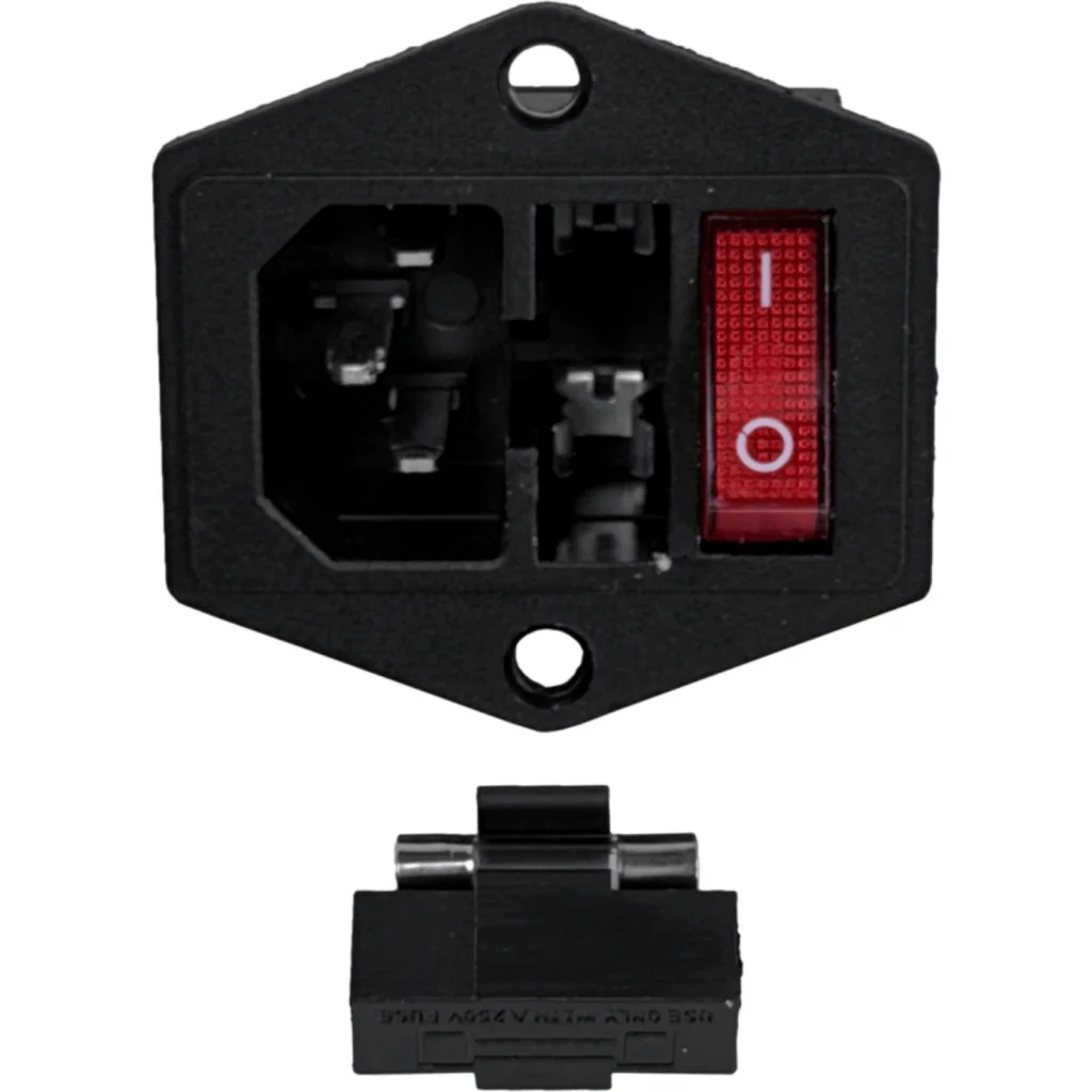 Imagen 5 de Toma de Corriente C14 Interruptor Fusible-3A Atornillable 220Vac 10A