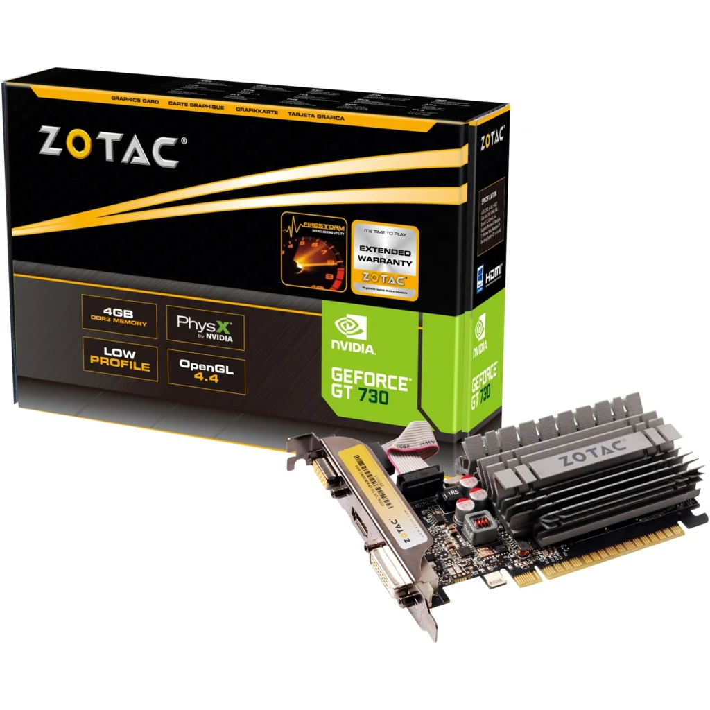 Imagen 5 de Tarjeta de Video Zotac NV-GF-GT730 4GB DDR3 PCIe HDMI DVI VGA Low Profile Pasivo