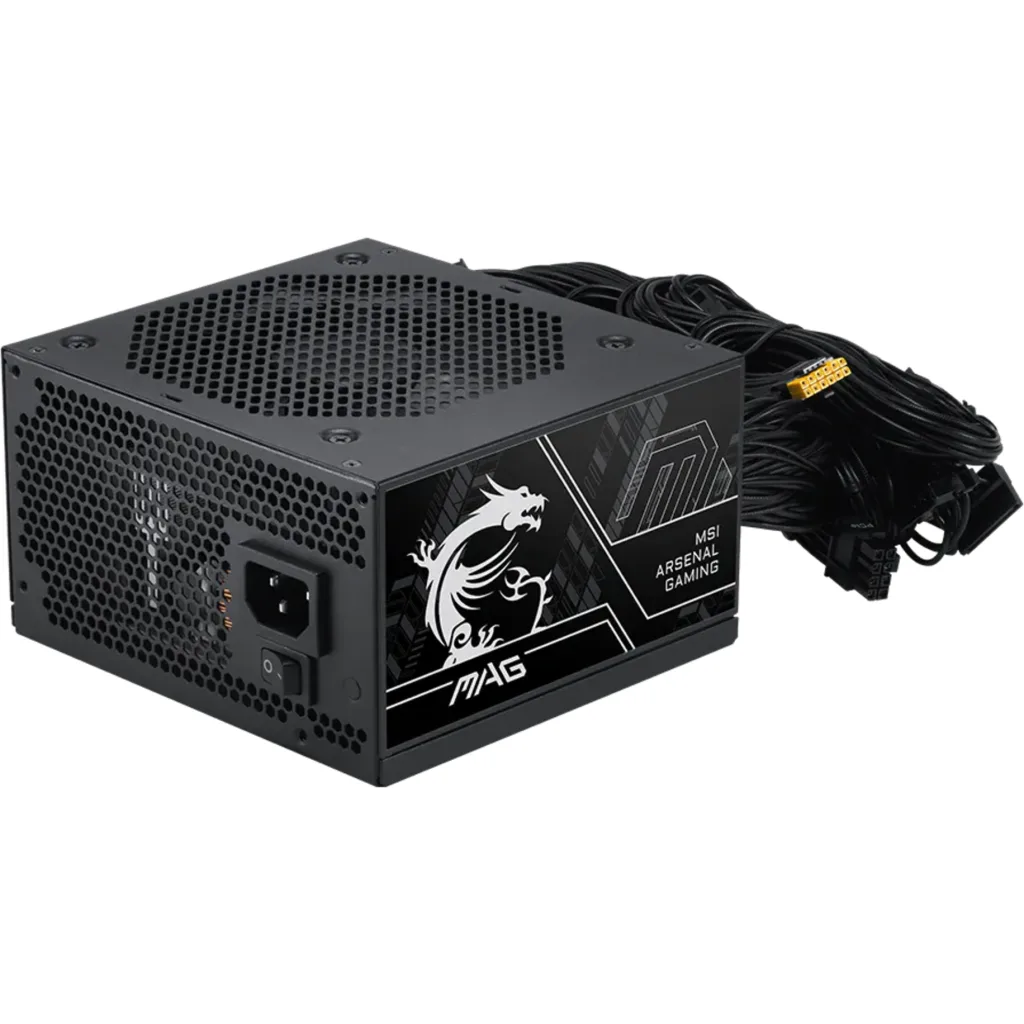 Imagen 2 de Fuente de Poder MSI MAG A750BN PCIE5 III 750W 80Plus Bronze No Mod Acti PFC ATX