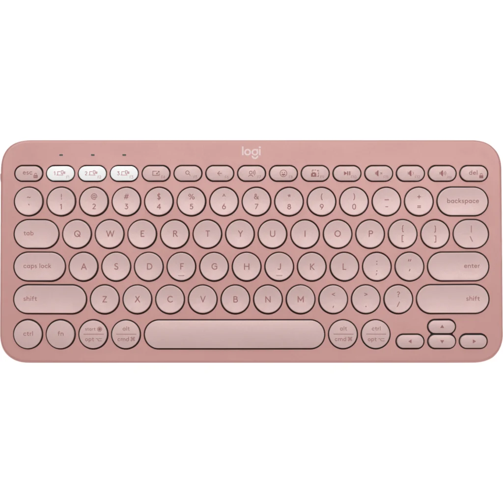 Teclado Inalámbrico Logitech Pebble Keys 2 K380s, estilizado y minimalista, Rose