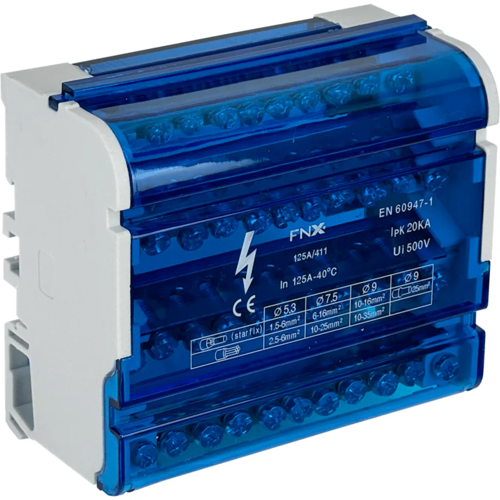 Imagen 5 de LEXO 4x11-Polos Repartidor Tetrapolar 125A 40oC 500V 1,5-35mm2