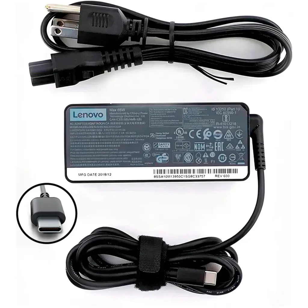 Cargador Lenovo Original USB-C 65w 20v 3.25a