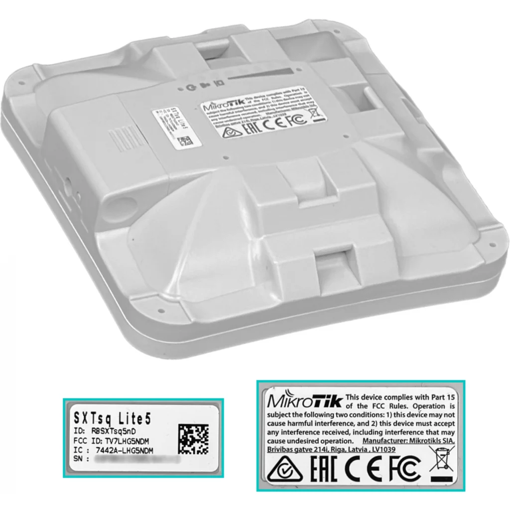 MIKROTIK 25dBm 5150-5875MHz 5GHz 2x2 L3 16dBi 23o 1-100-PoE 129x129mm