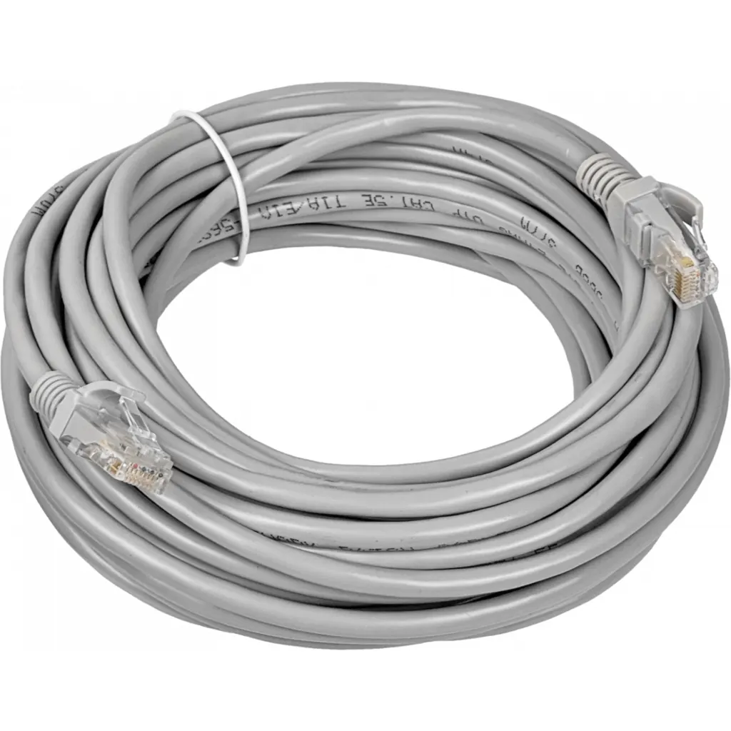 Imagen 2 de 10mt PatchCord 1-unidad CAT5E UTP 26AWG-CCA Gris RJ45 Inyectado