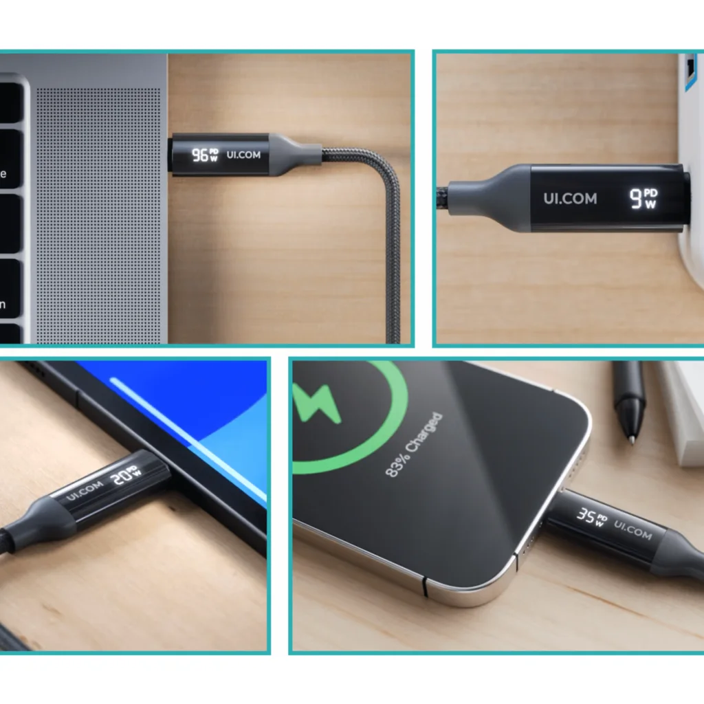 Imagen 3 de UBIQUITI 1mt mini Display consumo 100W USB-C Macho-Macho Braided Cable