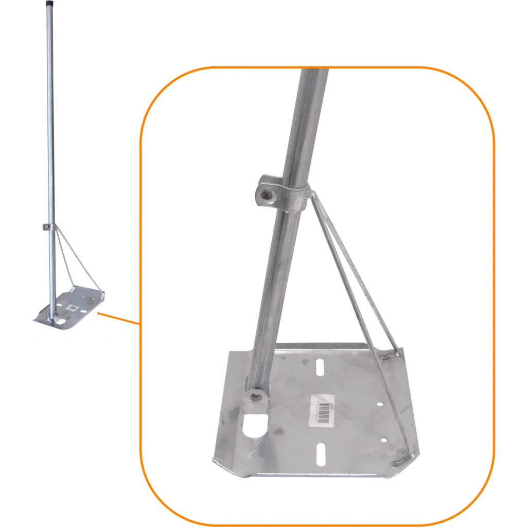 Imagen 4 de Tripode 120cm x 1-Pulgada Base-Cuadrada 24x24cm Galvanizado
