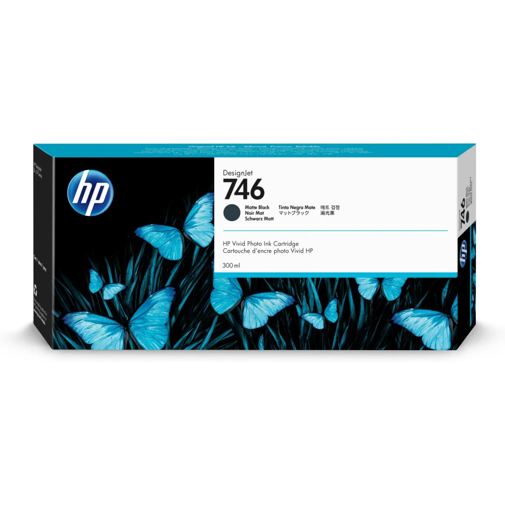 Imagen 1 de Cartridge HP 746 Matte Black Comp T8W15A\nT8W16A\nT8W18A\nW3Z71A\nW3Z72A, 300ml