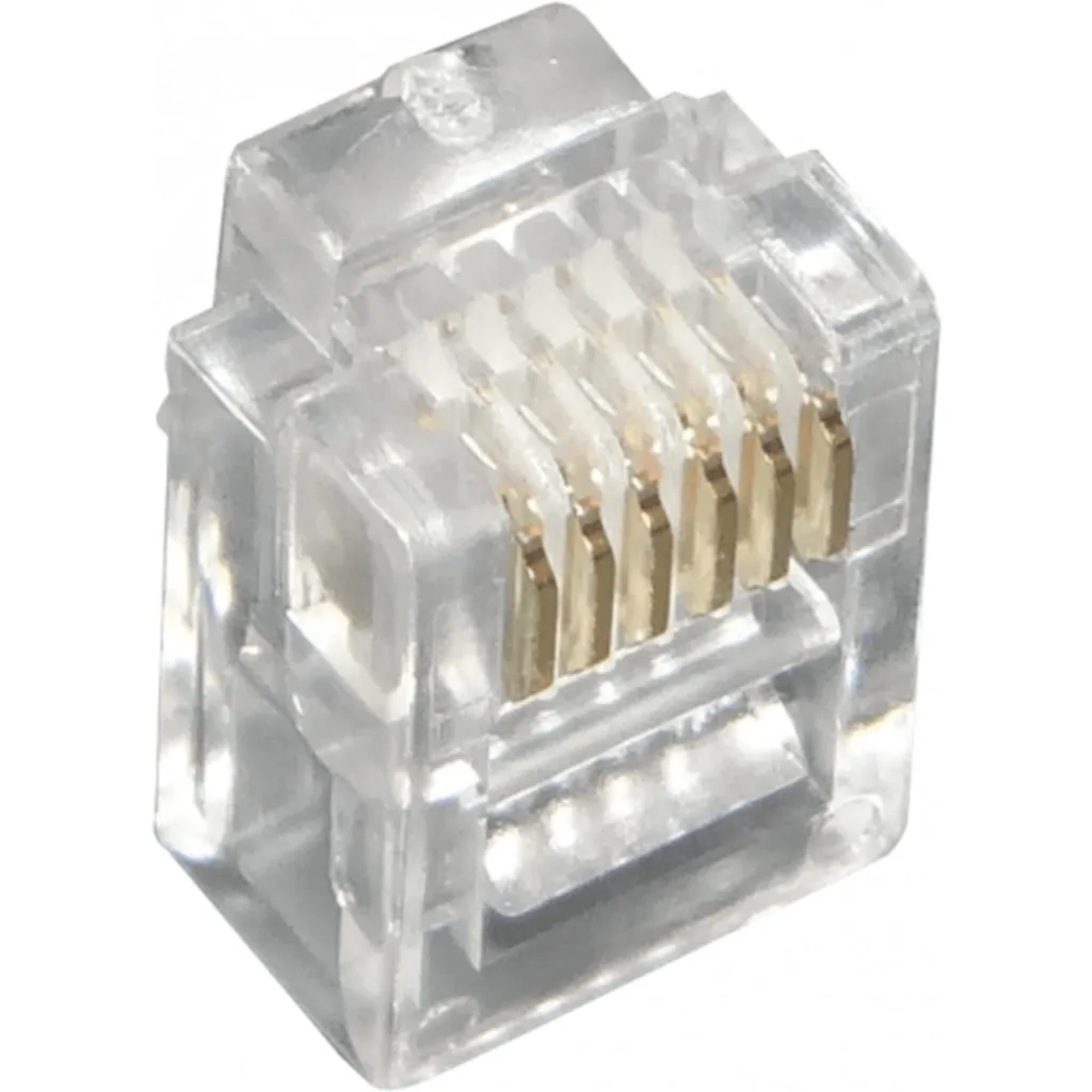 Imagen 3 de GENERIC RJ12 MACHO CONECT CRIMPEABLE 10 UNIDADES