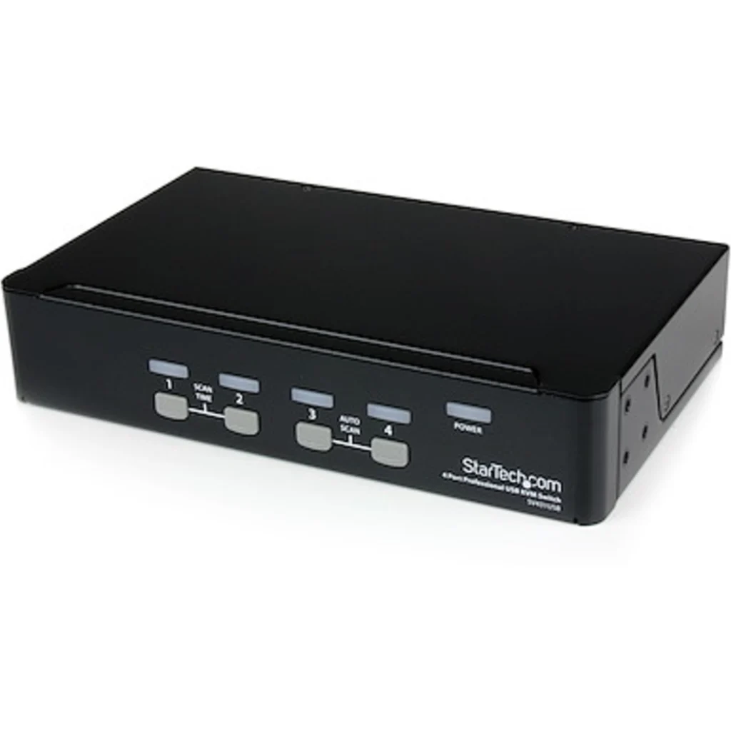 Switch Conmutador Profesional KVM 4 Puertos VGA 4 Puertos USB Hasta 1920x1440 1U (Nuevo Caja Abierta)