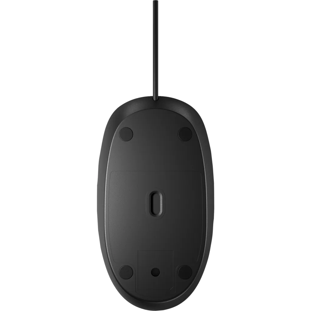 Imagen 2 de Mouse Alámbrico HP 125, Óptico 1200DPI 3 Botones Cable USB 1.8mts Color Negro