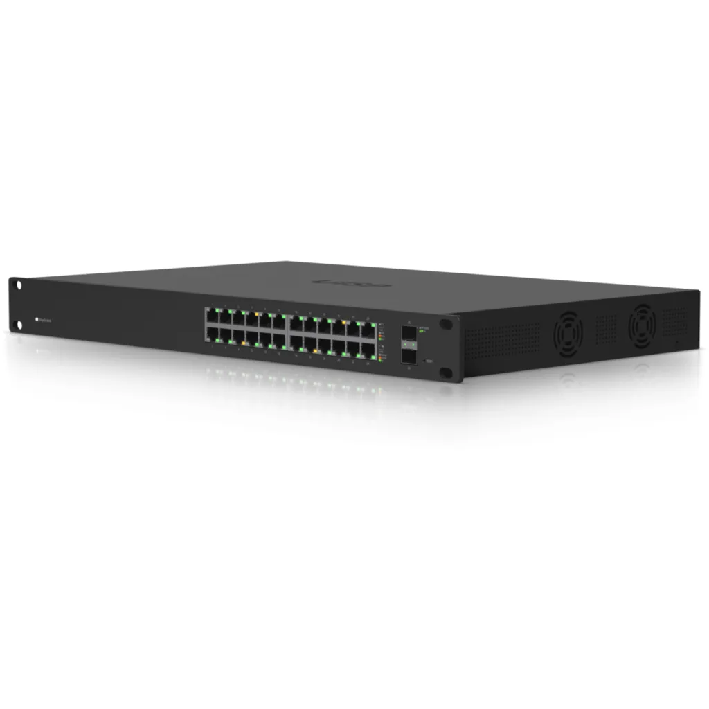 Imagen 2 de Switch Ubiquiti ES24-250W 200W-tot 24-1000-PoE24/48af/52at 2-SFP Admin-L3 DHCP