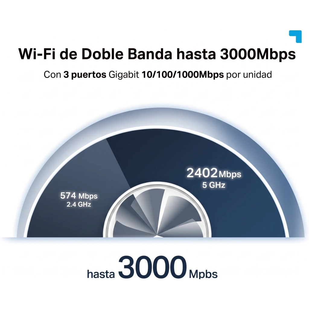 Imagen 2 de Sistema Wi-Fi 6 Mesh TP-LINK Deco X50, AX3000 Cobertura hasta 530m2 (pack de 3)