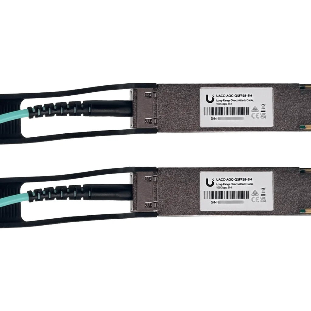 Imagen 2 de UI 5mt QSFP28-100Gbps Cable 3mm Fibra-MM Directa AOC-QSFP28-5M
