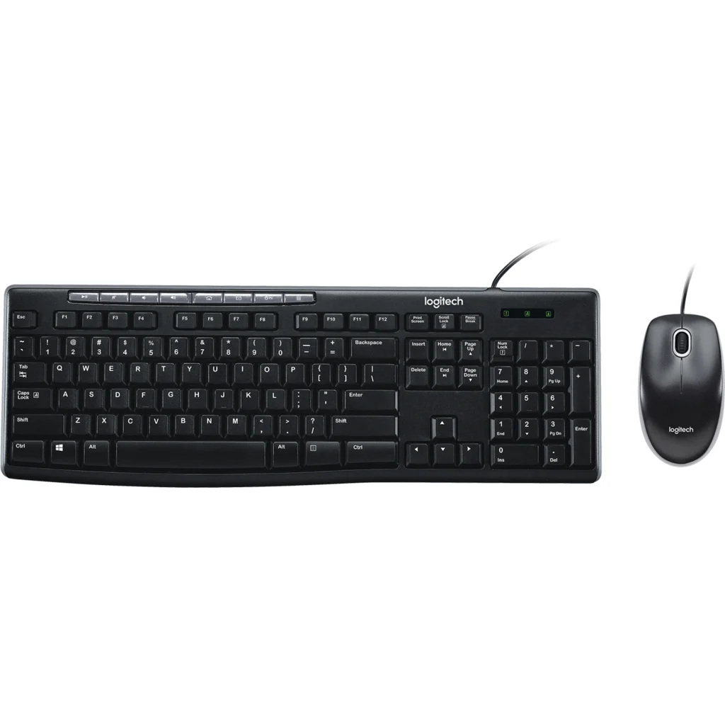 Imagen 5 de Kit Teclado Mouse Alámbrico MK200, c/Tecl Numérico Optico 1000DPI USB2.0 Negro 