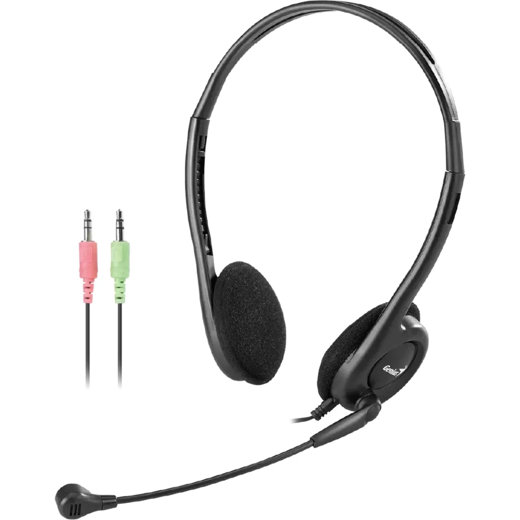 Imagen 1 de GENIUS HEADSET 3.5mm CABLE 2,4MT + CABLE SINGLE JACK 3.5mm-HS-200C