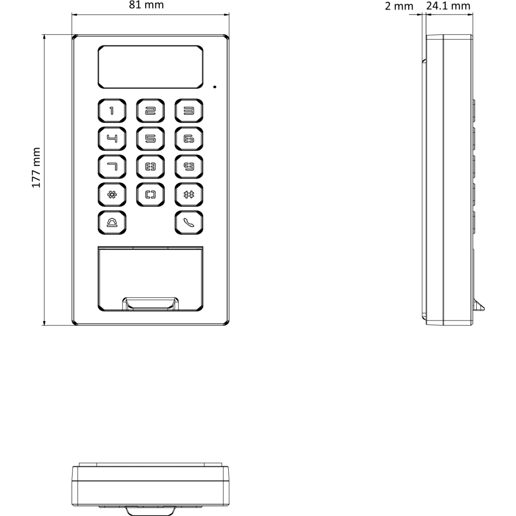 Imagen 3 de Control de Acceso Videoportero Hikvision IP65 IK09 Huella Tarjeta PIN Cam 2MP