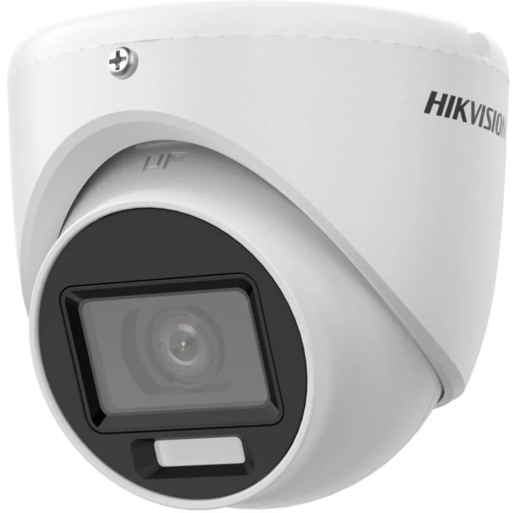Cámara Domo Hikvision Hybrid Light Turret 2MP 1080p Dual IR 20mt IP67 f2.8mm Met