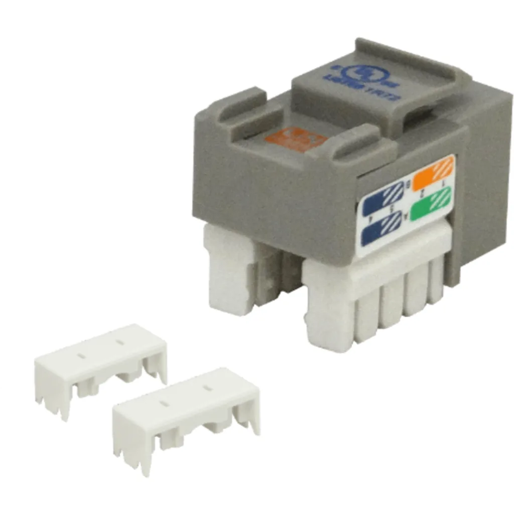 Imagen 1 de Conector RJ-45 Hembra Punchable Keystone  Gris Cat5E U/UTP - Linkmade