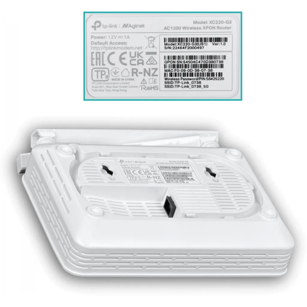 Imagen 3 de TP-LINK ONU XPON 2-LAN 1-SC/APC 867/300mbps 5/2,4GHz AC1200 inc-12Vdc