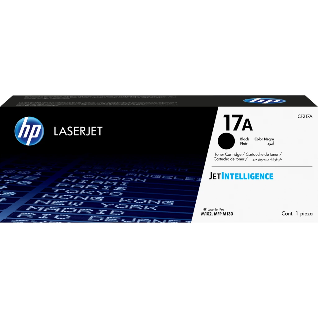 Toner HP 17A Negro para Laserjet  M102w, MFP M130 (CF217A) 1600 Pag.