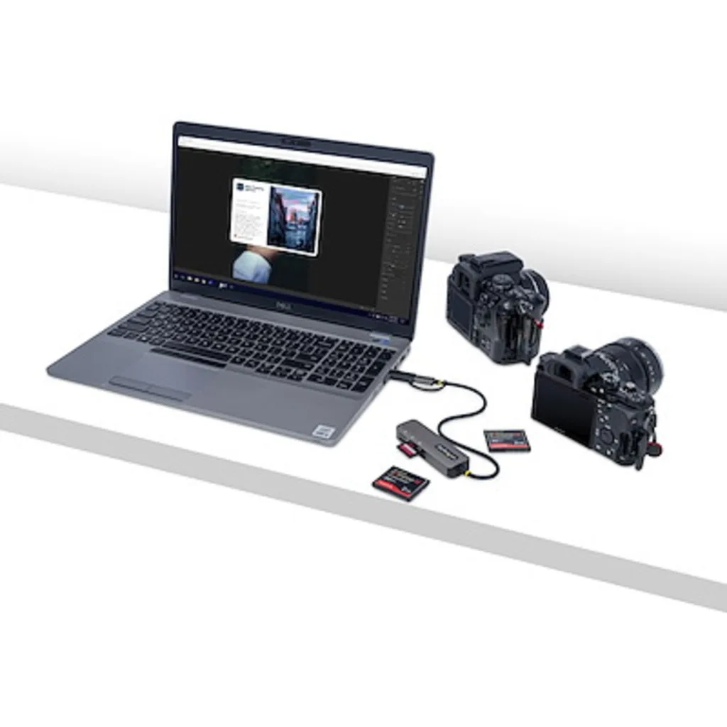 Imagen 4 de Lector de Tarjetas de Memorias SD microSD CF Conector USB-A/C 3.0 - StarTech