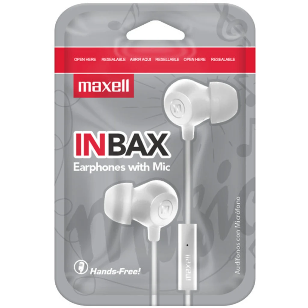 Imagen 1 de Audifonos in-ear Maxell IN-BAX MIC WHITE