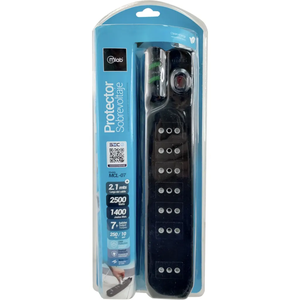 Imagen 2 de MLAB PROTECTOR SOBREVOLTAJE MCL-07 1400J 2.1MT BLACK