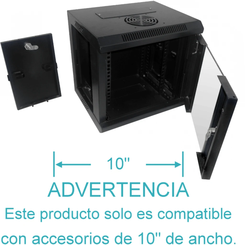 Imagen 3 de LINKMADE RACK 6U 10-PULG-ANCHO 30CM-FONDO NEGRO