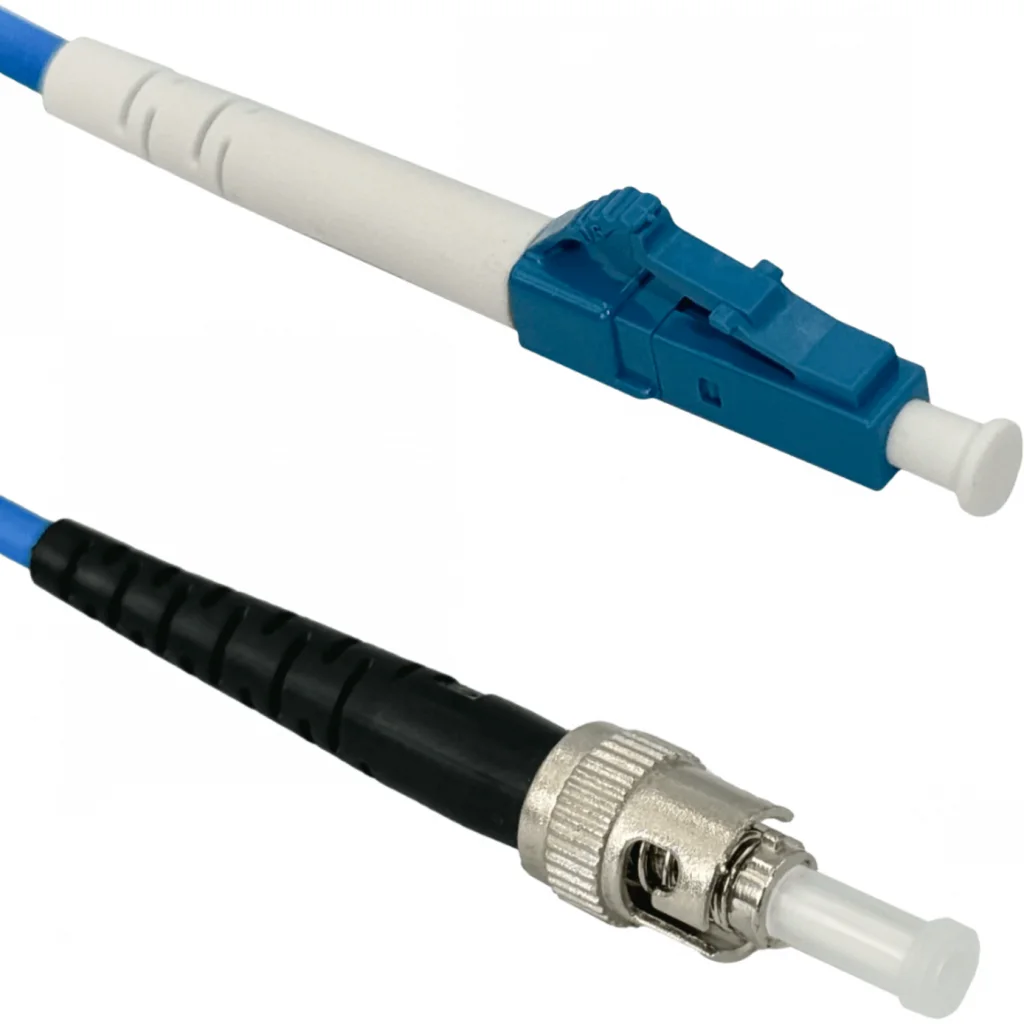 Imagen 1 de LSZH Blindado 5mt LC-ST Mono SM Simplex Jumper Cable Fibra 3.0mm 9/125