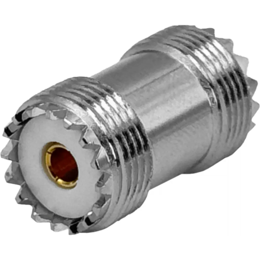 Imagen 2 de UHF-Hembra UHF-Hembra PL259-HH PL-259 Adaptador Copla Coaxial SO-239