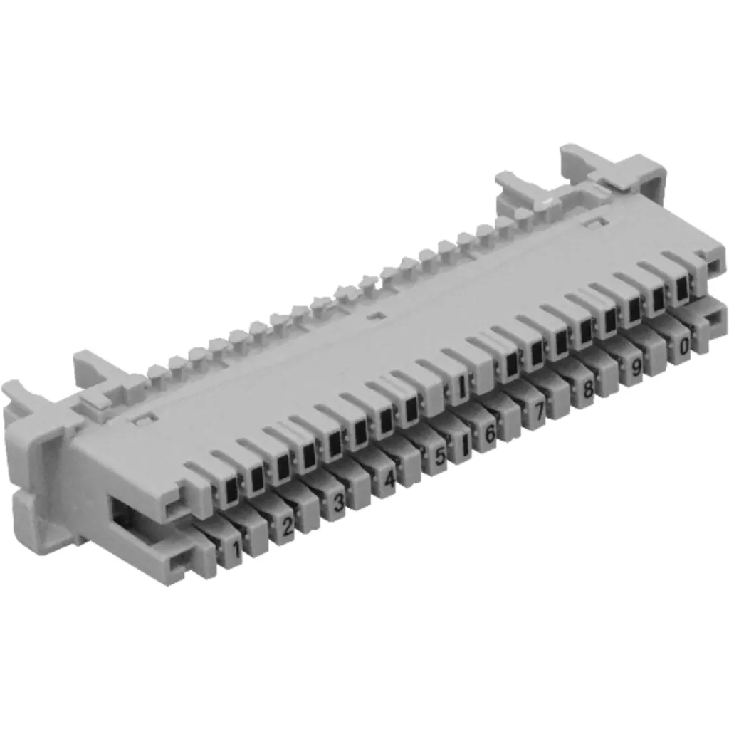 Regleta sin-Desconexion Telefonica Gris 10-Pares KRONE requiere-Base