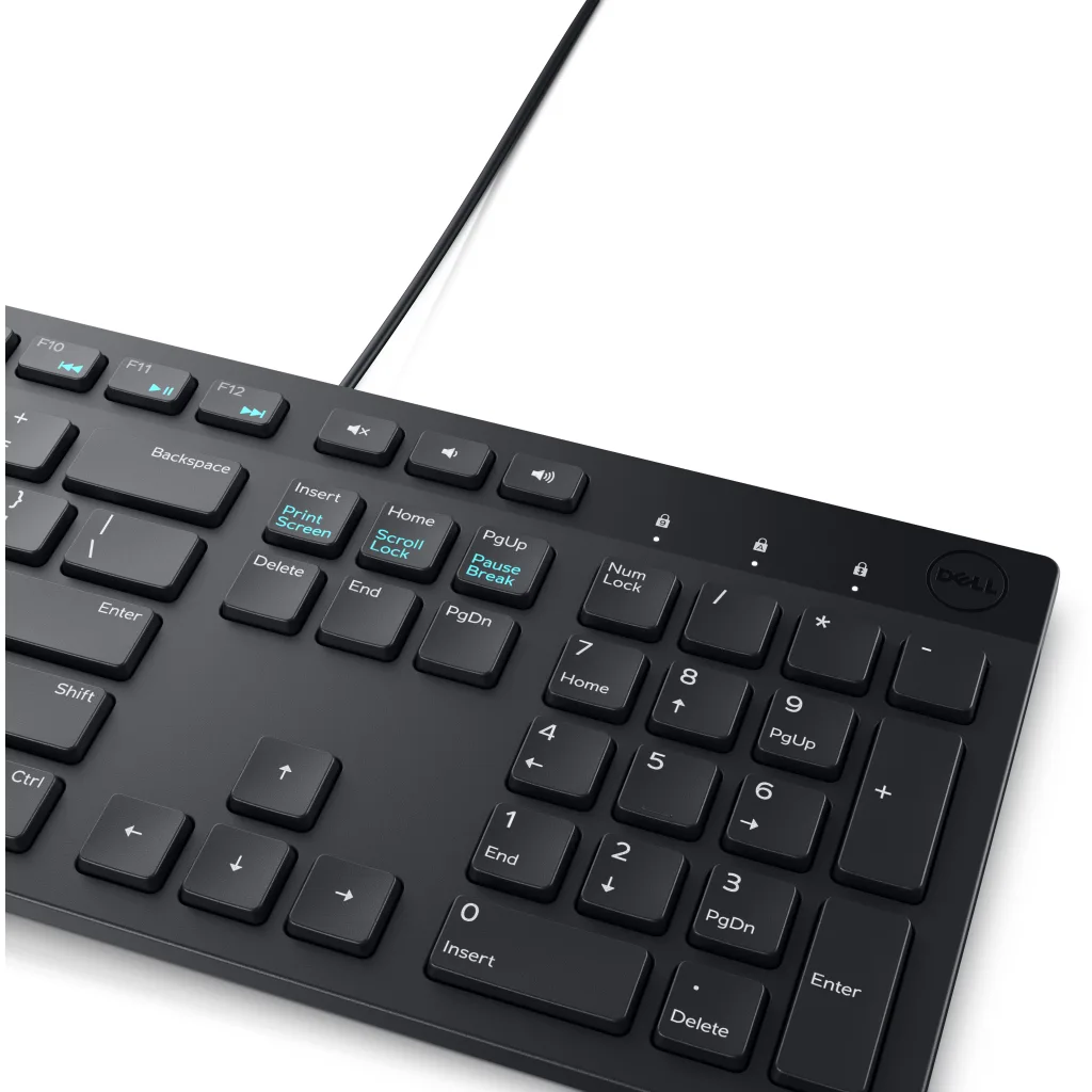 Imagen 3 de Kit Teclado Mouse Alámbrico Dell KM300C Conectividad USB Cable 1.8 mts  Negro