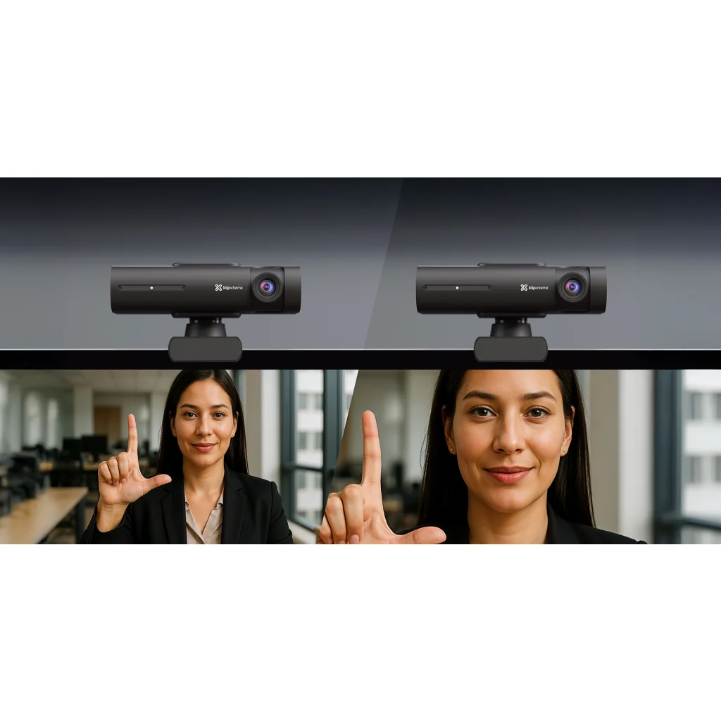 Imagen 15 de Cámara Web KlipX KWC-950, 4K UHD, Seguimiento IA 2 Micrófonos USB-C Negro