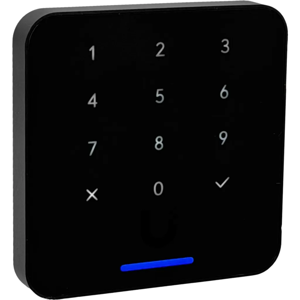 Imagen 3 de UI Negro Lector NFC-ID Teclado BT4.1 13,56MHz PoE 1-100 IP55 Access