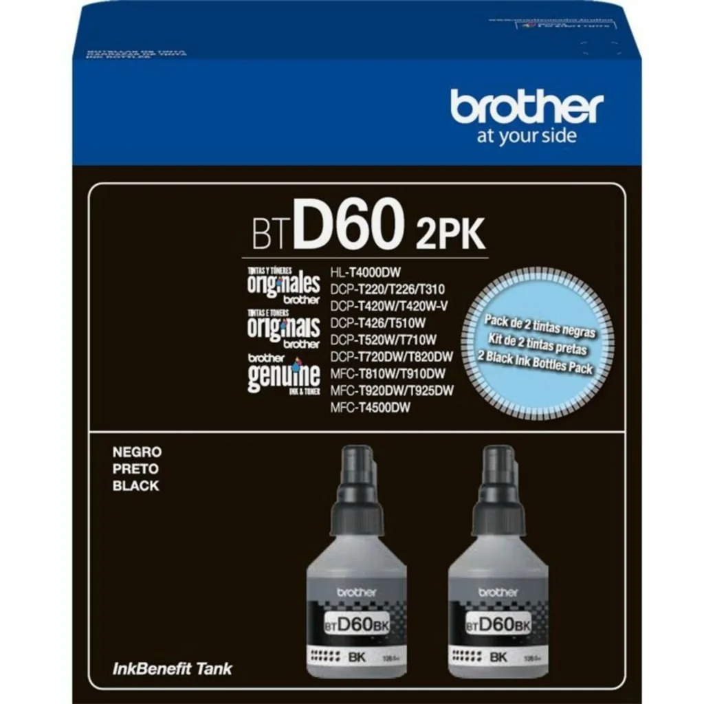 Imagen 1 de Brother PACK Botellas negras BTD60BKx2